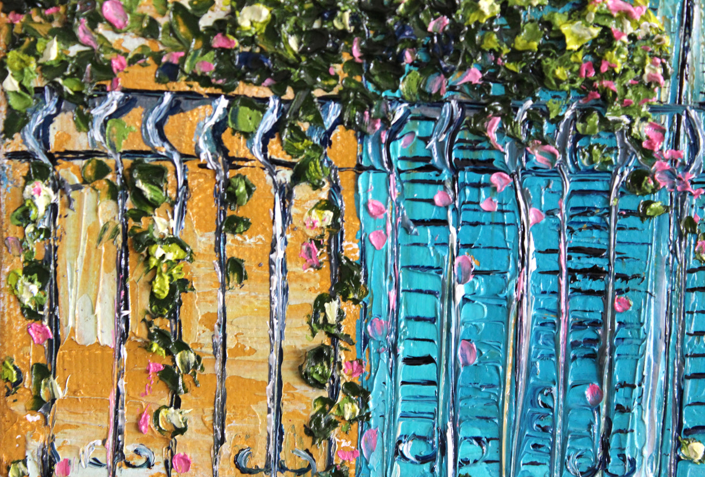 Blossoms and Blue Shutters