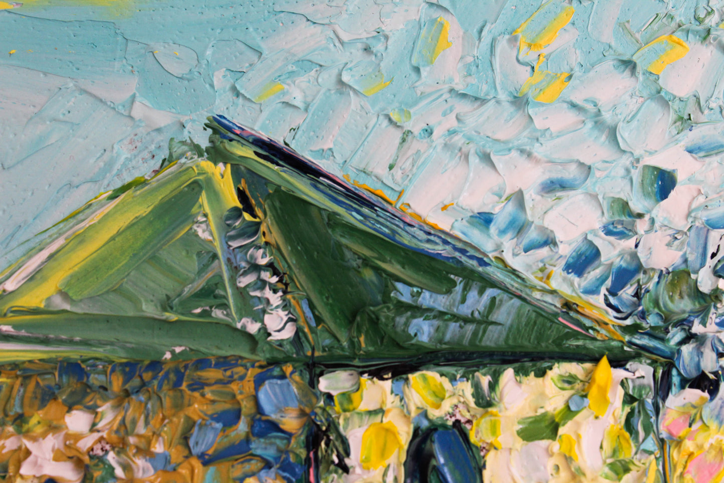 A house with a green roof