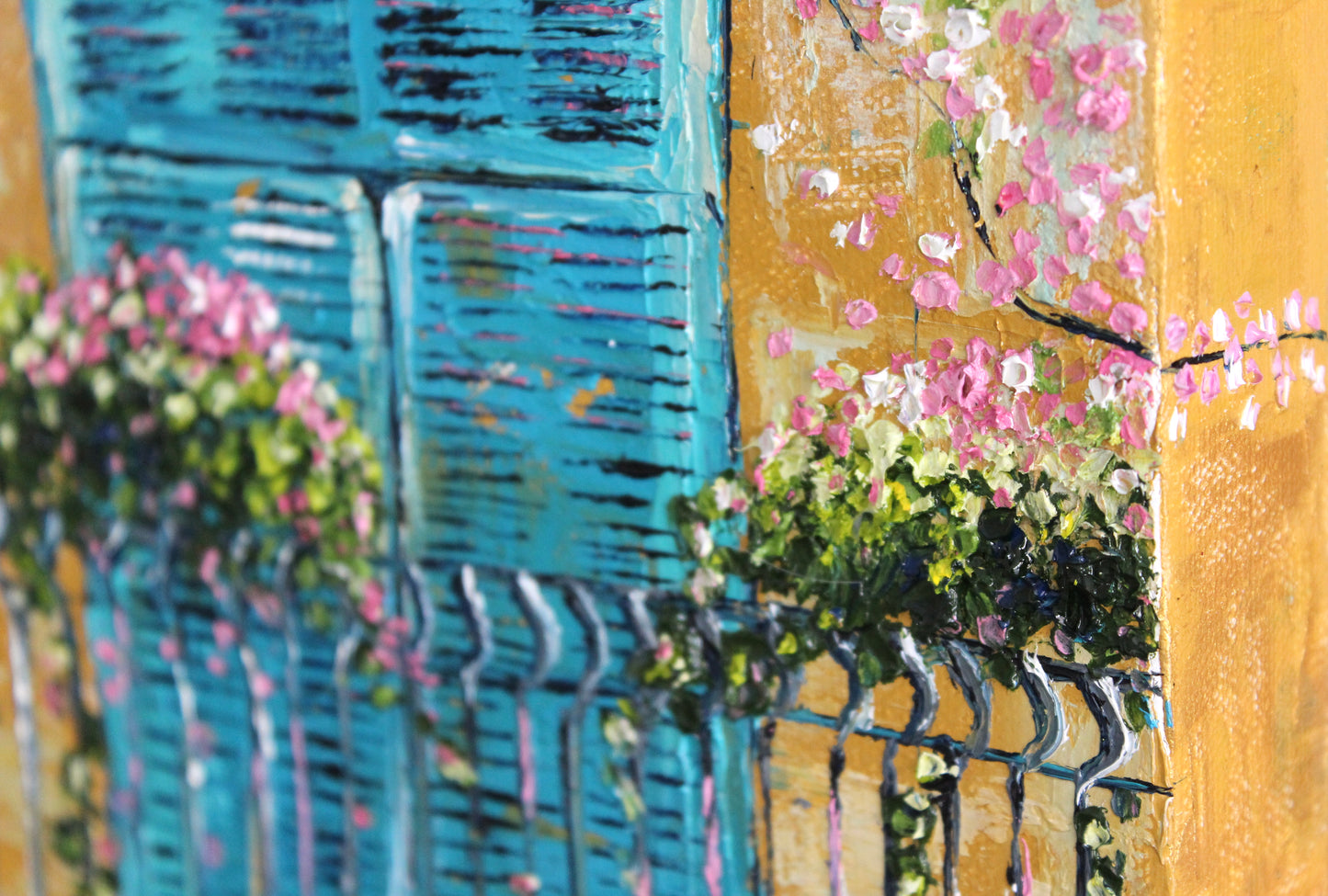 Blossoms and Blue Shutters